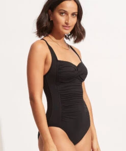 Seafolly Ladies Seafolly Collective Twist Halter One Piece Black 6 Seafolly Ladies Seafolly Collective Twist Halter One Piece Black -Seafolly Fashion Store 10373 942 Black 3
