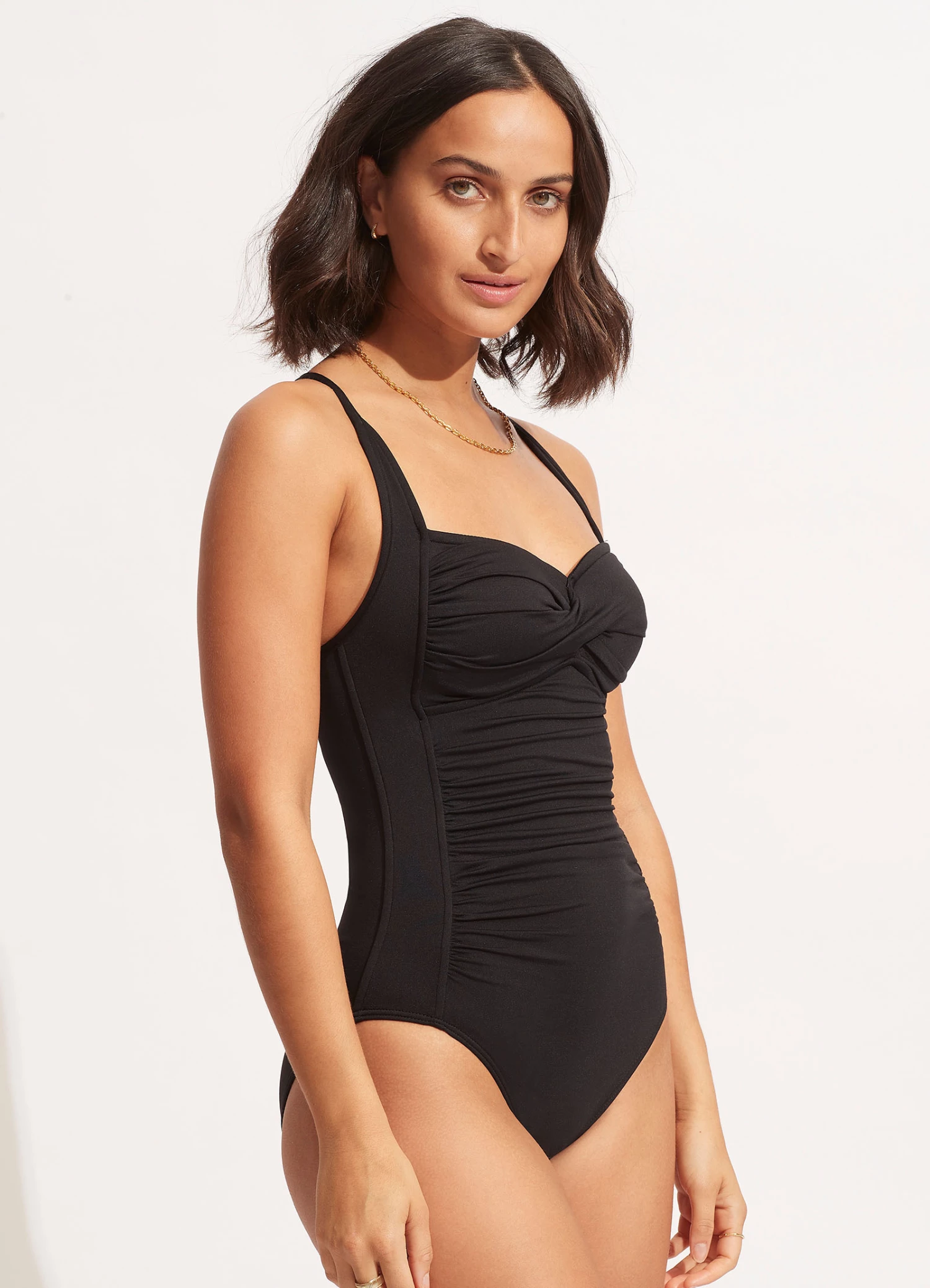 Seafolly Ladies Seafolly Collective Twist Halter One Piece Black 3 Seafolly Ladies Seafolly Collective Twist Halter One Piece Black - Image 3