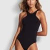 Seafolly Ladies Active High Neck One Piece Black