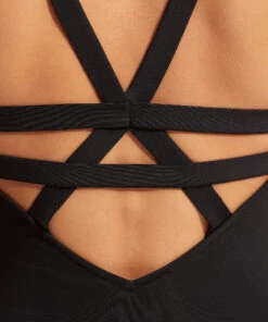 Seafolly Ladies Seafolly Collective Deep V One Piece Black -Seafolly Fashion Store 10634 942 Black 5