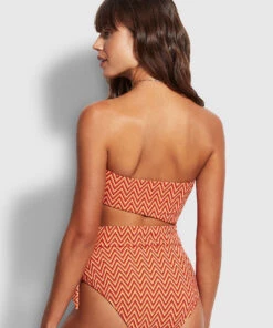 Seafolly Ladies Cleo Bandeau Maillot Chilli red -Seafolly Fashion Store 10981 874 Chilli2520Red 4