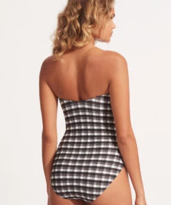 Seafolly Ladies Portofino DD Bandeau One Piece Black -Seafolly Fashion Store 11011DD939 Black 3