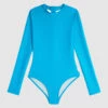 Seafolly Girls Summer Essentials Mini L/S Surf Tank Scuba blue