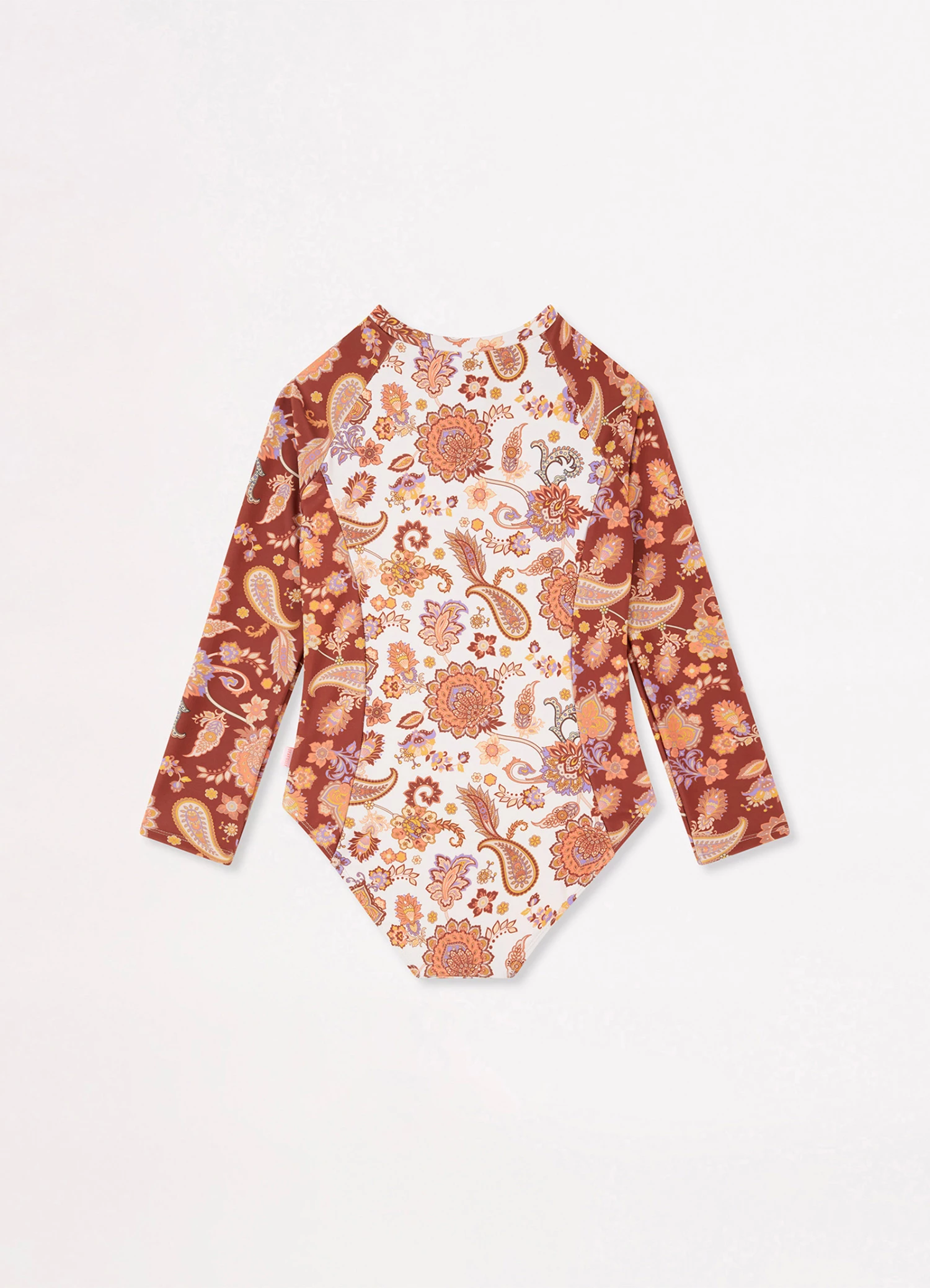 Seafolly Girls Retro Girls Long Sleeve Paddlesuit Paisley 2 Seafolly Girls Retro Girls Long Sleeve Paddlesuit Paisley - Image 2