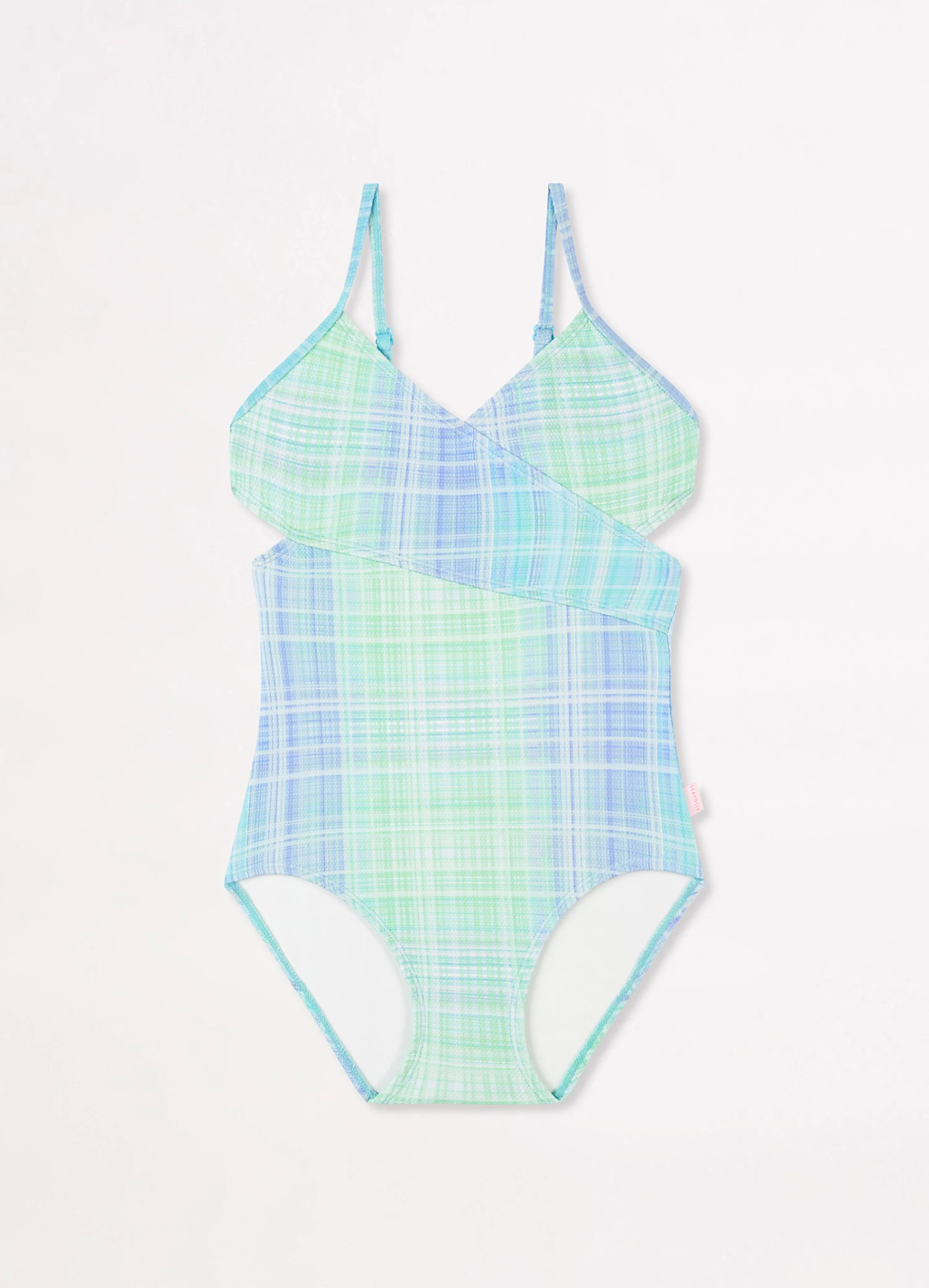 Seafolly Girls Portofino Girls Cutaway One Piece Check 1 Seafolly Girls Portofino Girls Cutaway One Piece Check