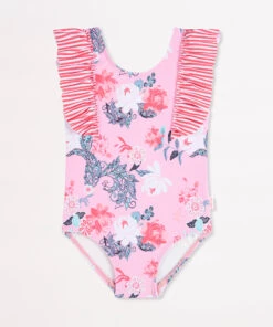 Seafolly Girls Ruffle One Piece Floral