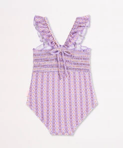 Seafolly Girls Retro Girls Shirred One Piece Ditsy stripe -Seafolly Fashion Store 15709T 261 DitsyStrip 2
