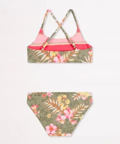 Seafolly Girls Reversible Bikini Set Tropical/stripe -Seafolly Fashion Store 27004 248 Tropic2521Str 3