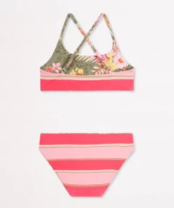 Seafolly Girls Reversible Bikini Set Tropical/stripe -Seafolly Fashion Store 27004 248 Tropic2521Str 4