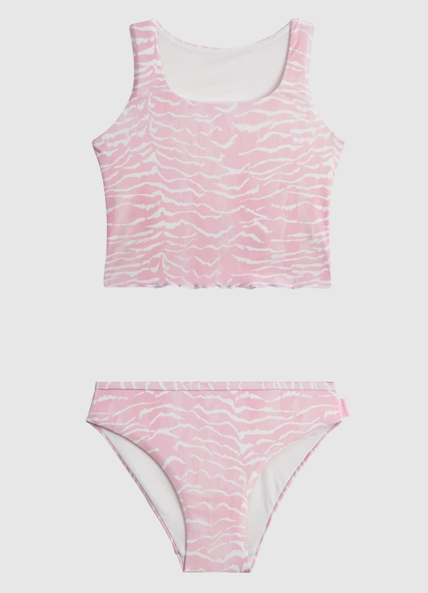 Seafolly Girls Zanzibar Zebra Longline Tankini Sweet pink 1 Seafolly Girls Zanzibar Zebra Longline Tankini Sweet pink