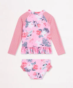 Seafolly Girls Ruffle Surf Set Floral -Seafolly Fashion Store 27161T 258 Floral 2