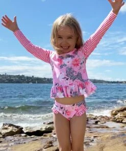 Seafolly Girls Ruffle Surf Set Floral -Seafolly Fashion Store 27161T 258 Floral 4