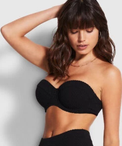 Seafolly Ladies Riviera Bustier Bra Black 8 Seafolly Ladies Riviera Bustier Bra Black -Seafolly Fashion Store 30059 929 Black 3