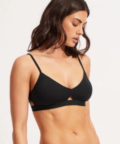 Seafolly Ladies Seafolly Collective Hybrid Bralette Black -Seafolly Fashion Store 30580 942 Black 3