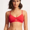 Seafolly Ladies Seafolly Collective Hybrid Bralette Chilli red