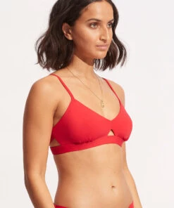 Seafolly Ladies Seafolly Collective Hybrid Bralette Chilli red -Seafolly Fashion Store 30580 942 Chilli2520Red 3