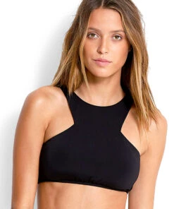 Seafolly Ladies Active High Neck Tank Top Black
