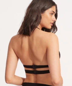 Seafolly Ladies Seafolly Collective Halter Bra Black -Seafolly Fashion Store 30645 942 Black 4