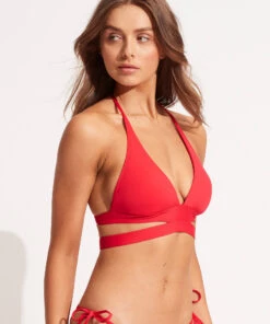 Seafolly Ladies Seafolly Collective Halter Bra Chilli red -Seafolly Fashion Store 30645 942 Chilli2520Red 3