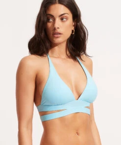 Seafolly Ladies Seafolly Collective Halter Bra Sky blue -Seafolly Fashion Store 30645 942 SkyBlue 3