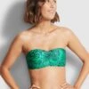 Seafolly Ladies Wild Ones Bustier Bandeau Bikini Top Jade