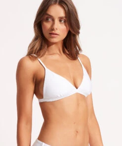 Seafolly Essentials Fix Tri Bra White -Seafolly Fashion Store 30969 640 White 3
