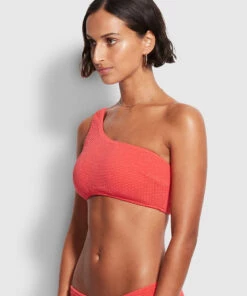 Seafolly Ladies Sea Dive One Shoulder Top Fiestacoral 7 Seafolly Ladies Sea Dive One Shoulder Top Fiestacoral -Seafolly Fashion Store 31018 861 FiestCoral 3