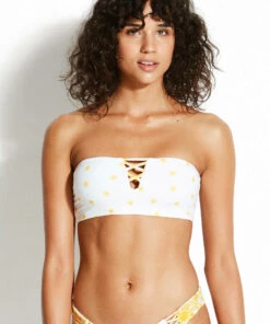 Seafolly Ladies Sunflower Tube Bikini Top Buttercup -Seafolly Fashion Store 31042 410 Buttercup 3