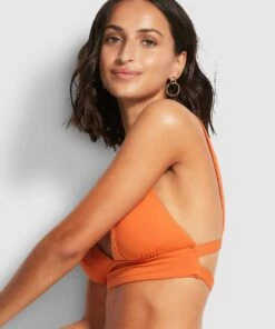 Seafolly Ladies Banded Tri Bra Spicy orange -Seafolly Fashion Store 31144 058 SpicyOrang 4