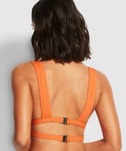 Seafolly Ladies Banded Tri Bra Spicy orange -Seafolly Fashion Store 31144 058 SpicyOrang 6