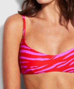 Seafolly Ladies Skin Deep Bralette Mandarin red -Seafolly Fashion Store 31173 940 MandarinRe 5
