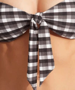 Seafolly Ladies Portofino Twist Tie Front Bandeau Black -Seafolly Fashion Store 31187 939 Black 5