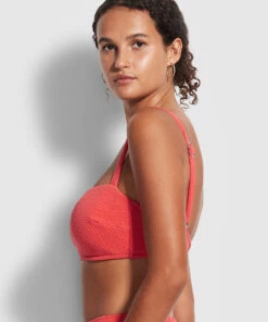 Seafolly Ladies Seadive DD Bandeau Bra Fiestacoral -Seafolly Fashion Store 31206DD861 FiestCoral 3