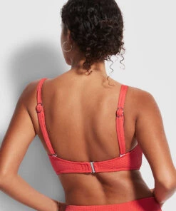 Seafolly Ladies Seadive DD Bandeau Bra Fiestacoral -Seafolly Fashion Store 31206DD861 FiestCoral 4