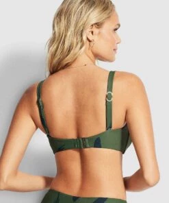 Seafolly Ladies New Wave DD Bandeau Bra Ivy -Seafolly Fashion Store 31206DD881 Ivy 3