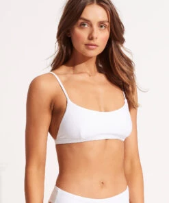 Seafolly Ladies Essentials Bralette White -Seafolly Fashion Store 31232 640 White 3