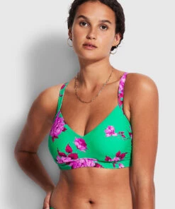 Seafolly Ladies Full Bloom DD Cup Bralette Jade