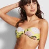 Seafolly Ladies Boheme Ring Front Bandeau Lime light