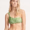 Seafolly Ladies Folklore One Shoulder Top Green tea