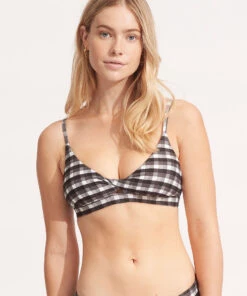 Seafolly Ladies Portofino Twist Front Bralette Black