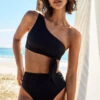 Seafolly Ladies Seafolly Collective One Shoulder Top Black