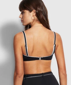 Seafolly Ladies Active Bandeau Bra Black -Seafolly Fashion Store 31362 058 Black 4