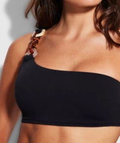 Seafolly Ladies Belize One Shoulder Top Black -Seafolly Fashion Store 31364 927 Black 4