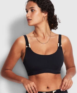 Seafolly Ladies Belize DD Cup Bralette Black 8 Seafolly Ladies Belize DD Cup Bralette Black -Seafolly Fashion Store 31366DD927 Black 3