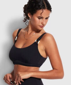 Seafolly Ladies Belize DD Cup Bralette Black 9 Seafolly Ladies Belize DD Cup Bralette Black -Seafolly Fashion Store 31366DD927 Black 4