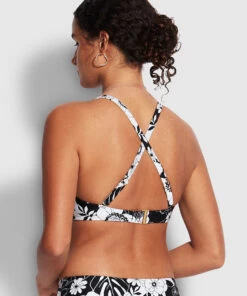 Seafolly Ladies Summer Of Love DD Scoop Neck Halter Top Black -Seafolly Fashion Store 31368DD928 Black 4