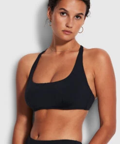 Seafolly Ladies Seafolly Collective DD Scoop Neck Halter Black
