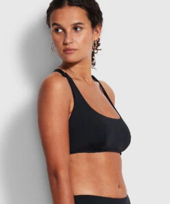 Seafolly Ladies Seafolly Collective DD Scoop Neck Halter Black -Seafolly Fashion Store 31368DD942 Black 3
