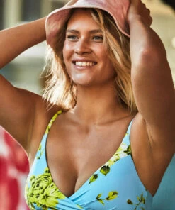 Seafolly Ladies Full Bloom Wrap Front Bralette Sky