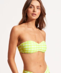 Seafolly Ladies Portofino Ruched Bandeau Wild lime -Seafolly Fashion Store 31372 939 Wild2520Lime 3